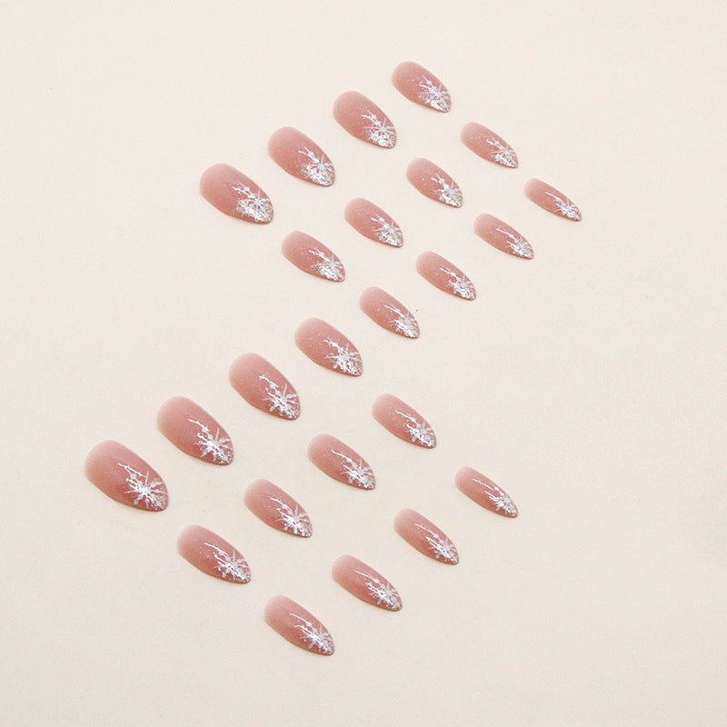 Wholesale Snow Glitter French Resin Nail Stickers
